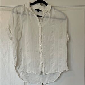Lulu's Cream Textured Button-Up Blouse